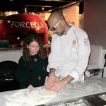 Chef Giulio shows me the ropes.